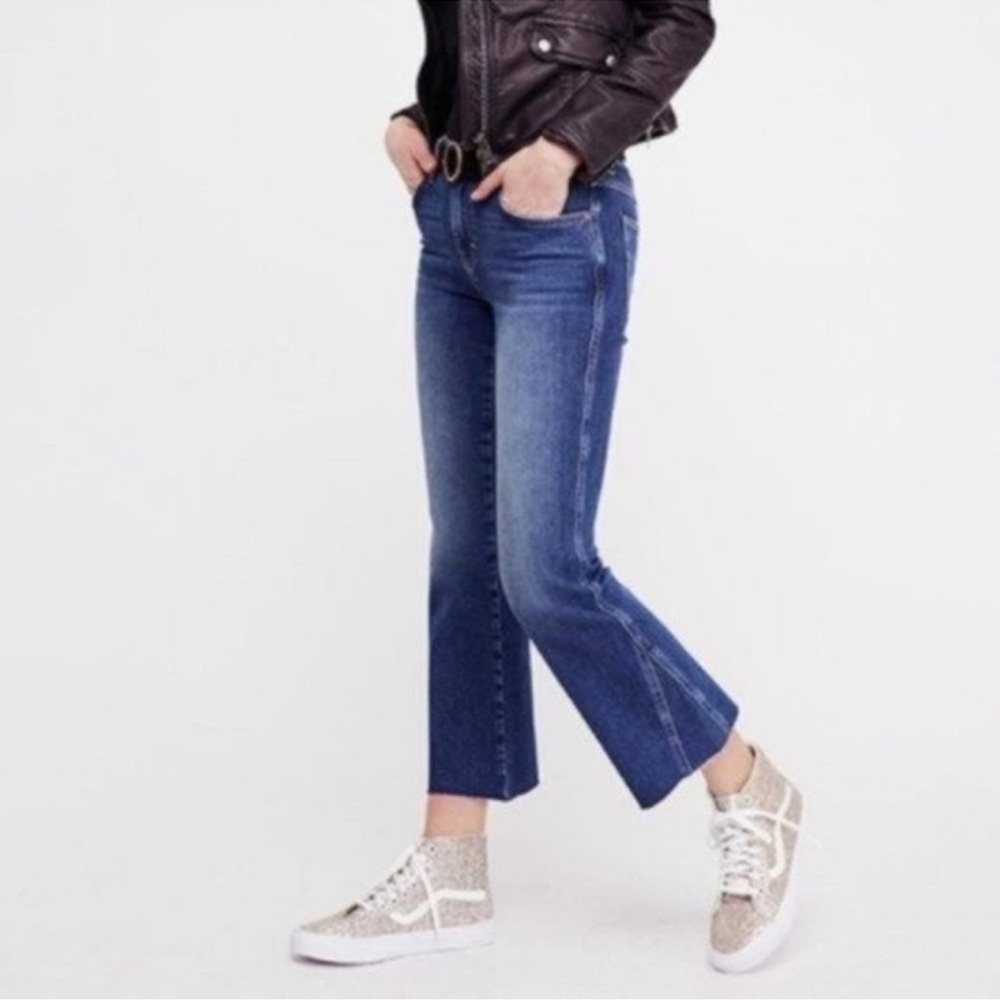 Free People Raw Hem Cropped Flare Jeans 24.